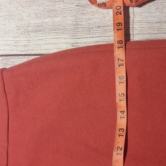 J. Crew Factory wool viscose blend lined  midi coral color skirt size 4 - Picture 9 of 10